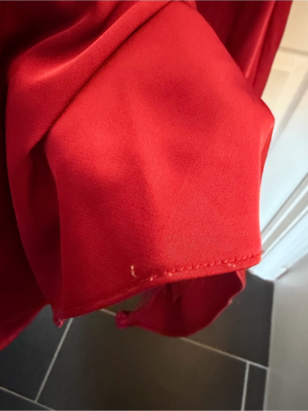Azazie A6 Cranberry Formal Gown Cowl Neck Sleeveless Floor Length Dress - Picture 7 of 12
